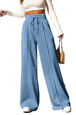 YOCUR Womens Sweatpants High Waisted Lounge Baggy Cinch Sweatpants Joggers Workout High Waist Pants Blue XL1 Mimarta