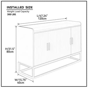 Modern Kitchen Buffet Storage Cabinet Cabinet White Gloss With Metal Legs For Living Room Kitchen Rieworkes
