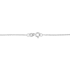 10K White Gold 1/4 Carat Round Diamond Miracle Plate Bezel Set Modern Suspended Round 18” Pendant Necklace (I - J Color, I2 - I3 Clarity) - Rieworkes
