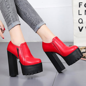New Autumn Winter High Heel Platform Shoes for Women Mimarta