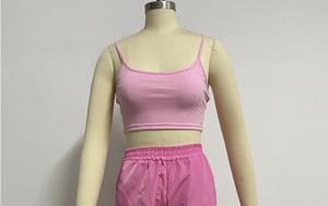 Women's Athletic Gym Set: Sleeveless Top & High-Waist Pants Mimarta