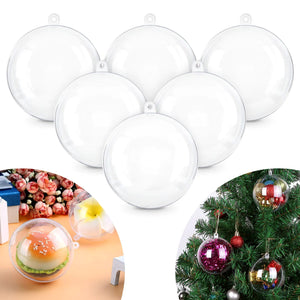 20pcs 1.96/50mm Christmas Balls Clear Plastic Fillable Baubles Ball for Christmas Tree Ornaments Hanging Pendants Wedding Party Christmas Decorations Navidad DIY Christmas Ornaments Mimarta
