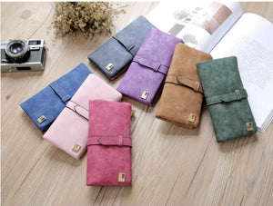 Women's Long Leather Wallet with Zipper Closure Rieworkes