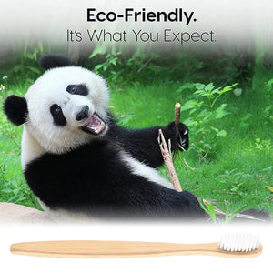 Natural Bamboo Toothbrush Flat Bamboo Handle Soft Bristle Toothbrush Rieworkes