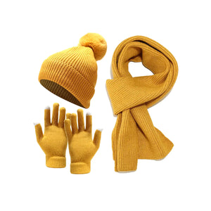 Cozy Winter 3 In 1 Scarf, Beany And Gloves Set Rieworkes