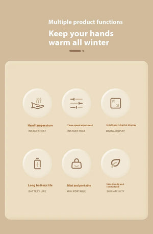 Portable Rechargeable Hand Warmer Mimarta