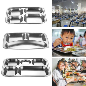 3/4/5 Sections Stainless Steel Food Plate - Rieworkes
