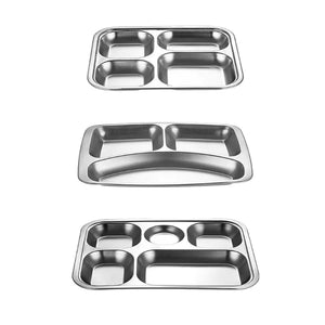 3/4/5 Sections Stainless Steel Food Plate - Rieworkes