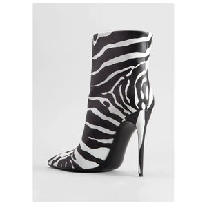 Zebra Print Ankle Boots Rieworkes
