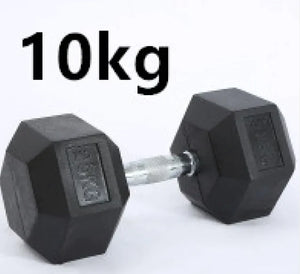 HexGrip Rubber-Coated Fixed Dumbbell Rieworkes