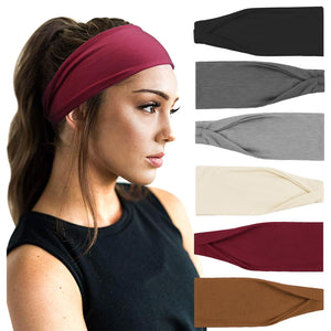 DRESHOW Yoga Sports Headbands for Women Elastic Non-Slip Headbands Workout Running Hair Bands 6 Pack Mimarta