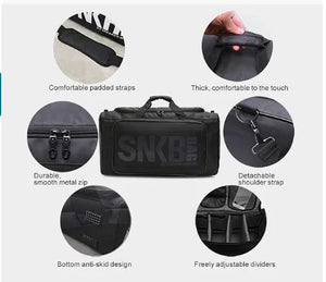 Sneaker Duffel Travel Bag for Men Shoe Bags for Travel Sneaker Bag Basketball Outdoor Sports Gym Bag Travel shoe bag With 3 Adjustable Compartment Dividers Travel Shoe Bags Rieworkes