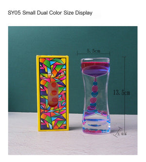 Dual Color Liquid Acrylic Hourglass Timer Decor Mimarta