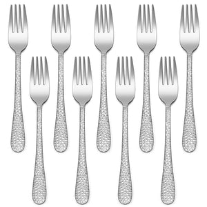 9-Piece Stainless Steel Kids Forks HaWare Toddler Forks Kids Silverware Preschooler Utensils Baby Forks for Self Feeding Mini Flatware Set for Home Kitchen School Healthy and Dishwasher Safe Rieworkes