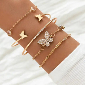 5 - piece Bohemian Shell Moon Charm Bracelet Set for Women - Rieworkes