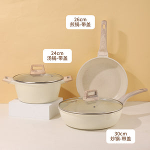 Non-Stick Stone Cookware Set - 4 Pieces for Home Use Mimarta