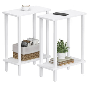 TUTOTAK Small Side Table Narrow End Table Set of 2 Skinny Sofa Table Slim Nightstand Couch Table Living Room Bed Room White TB01BW0622 Mimarta