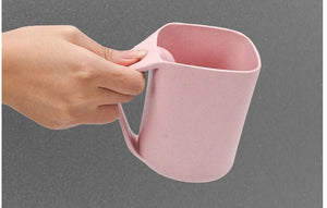 Wheat Square Mouth Oblique Toothbrush Cup Rieworkes