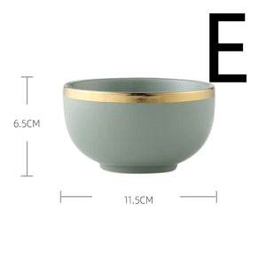 Light Luxury Large Ceramic Rice Bowl Tableware Set Mimarta