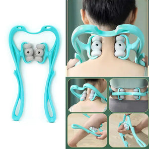 Neck Massager For Pain Relief Deep Tissue 360 Degree Neck Roller With 96 Pressure Point Neckbud Massage Roller For Neck Shoulder Waist Leg Foot Handheld Relaxer Tool Rieworkes