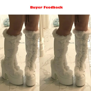 Chunky High Heeled Winter Boots Rieworkes
