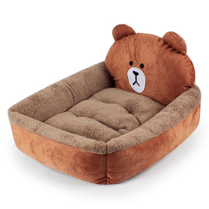 3D Cartoon Cube Dog Bed - Warm Pet House for Winter Mimarta