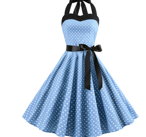 Vintage Polka Dot Strapless Maxi Dress for Women Mimarta