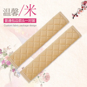 Car Seat Belt Shoulder Pads - Plush Winter Comfort Mimarta