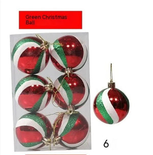 6cm Painted Christmas Ball Decorations Arrangement Props - Rieworkes