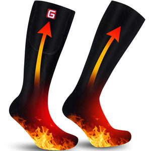 GEMSTONEGO Men Heated Socks Electric Rechargeable Battery Powered Heated Socks for Men Winter Cotton Warm Heated Socks for Outdoor Sports Hiking Skiing Fishing Running Feet Warmers Socks Mimarta