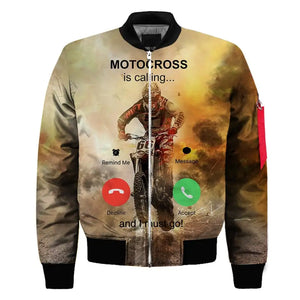 Men's 3D Digital Color Print Flight Jacket Suit Mimarta