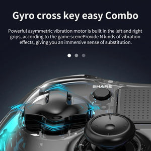 Bluetooth Wireless Transparent PS4 Gamepad Controller Mimarta
