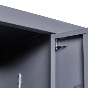 3 Employee Metal Lockers With 72 Inch High Locks, Home Gym Office, School Garage Lockers, Gray Rieworkes