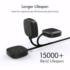 Wireless Charger For Fitbit Sense Versa 3 4 Watch USB Fast Charging Dock Cable Rieworkes