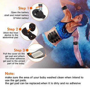 EMS Abdominal Muscle Toning Trainer ABS Stimulator Toner Fitness Binder Gym Belt Rieworkes