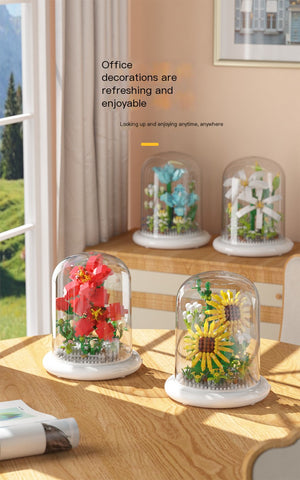 Eternal Flower Bouquet Sunflower Building Block Set Mimarta