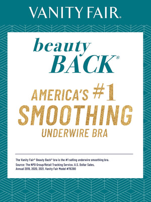 Vanity Fair Women's Full Figure Beauty Back Smoothing Bra, 4 Way Stretch Fabric, Lightly Lined Cups Up to H Underwire Underwire - White 34G Rieworkes
