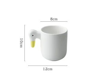 Creative Duckling Ceramic Bowl and Coffee Cup Set Mimarta