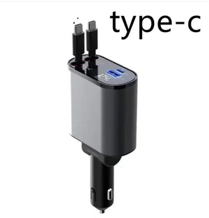 Metal Car Charger 100W Super Fast Charging Car Cigarette Lighter USB-C Adapter Rieworkes