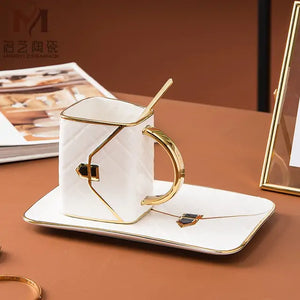 Ceramic Coffee Cup Spoon Set Rieworkes