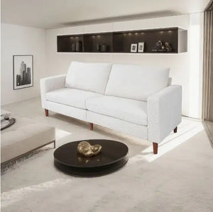 Beige Linen Sofa Rieworkes