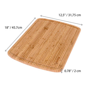 Extra Large Wood Cutting Board 18x12 inch - Butcher Block with Juice Groove, Serving Tray - Wooden Chopping Board for Kitchen Mimarta