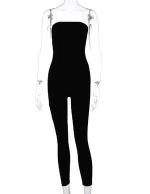 Women Strapless Bodycon Jumpsuit Rieworkes