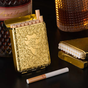 Luxury Vintage Engraved Cigarette Case for 16/20 Cigarettes Mimarta