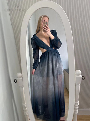 Women's Long Lantern Sleeve Dress Rieworkes