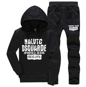 Men's Hooded Sweatshirt and Down Jacket Three-Piece Set Mimarta