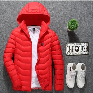 New Heated Jacket Coat USB Electric Jacket Cotton Coat Heater Thermal Clothing Heating Vest Men's Clothes Winter Mimarta