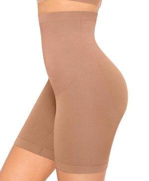 FeelinGirl Tummy Control Shapewear Shorts Body Shaper for Women High-Waisted Thigh Slimming Sand 3X-Large-4X-Large Mimarta