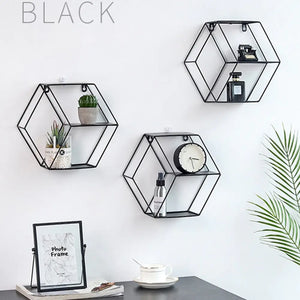 Hexagonal Wall Shelf - Wall Decor and Storage Rack Mimarta
