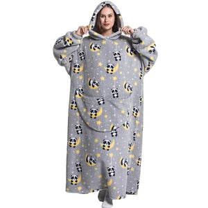Oversized Long Blanket Hoodie Autumn Winter Fleece Rieworkes